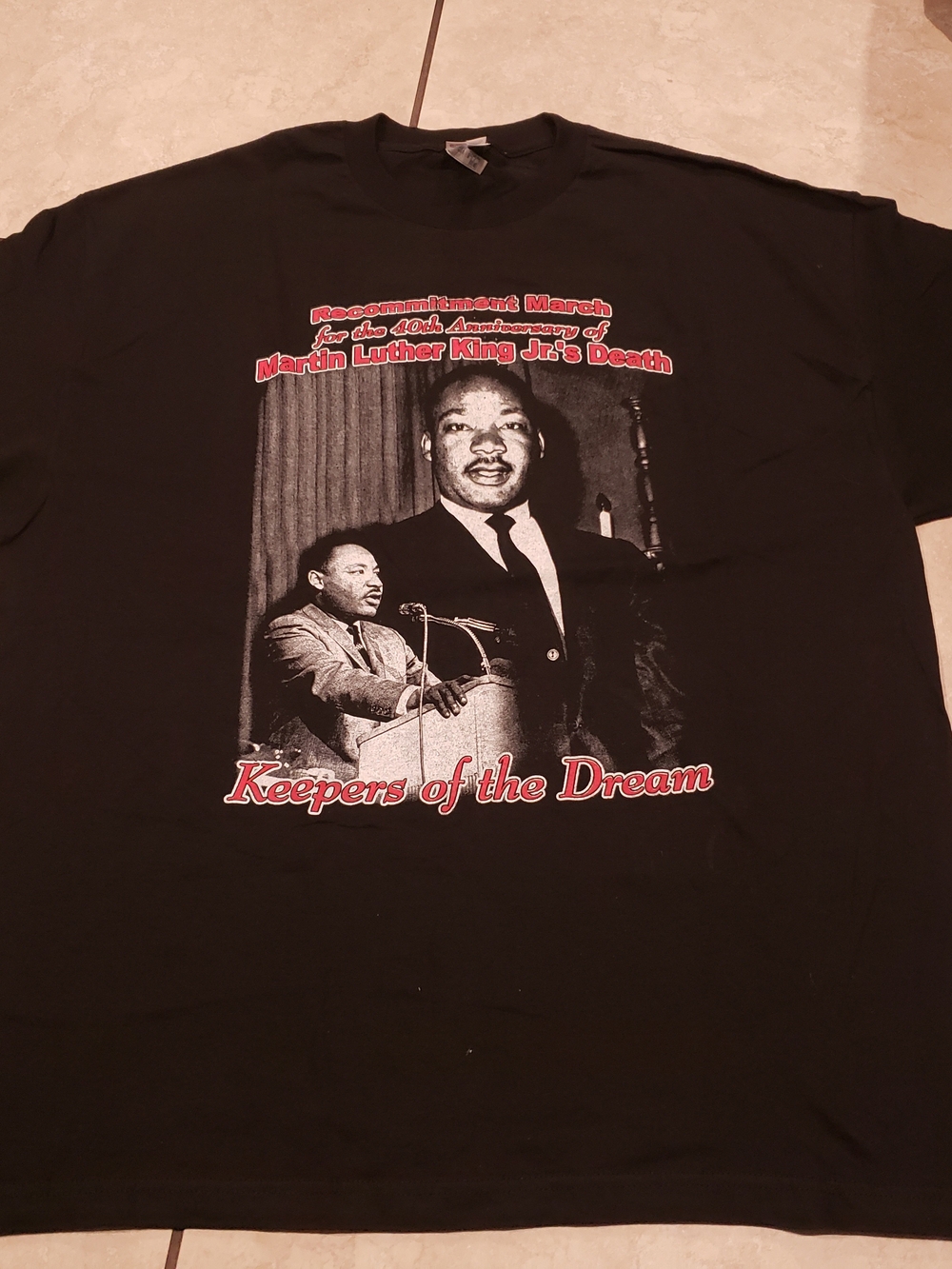 Alstyle Black'Keepers of the Dream' Martin Luther King Jr. Graphic Tee